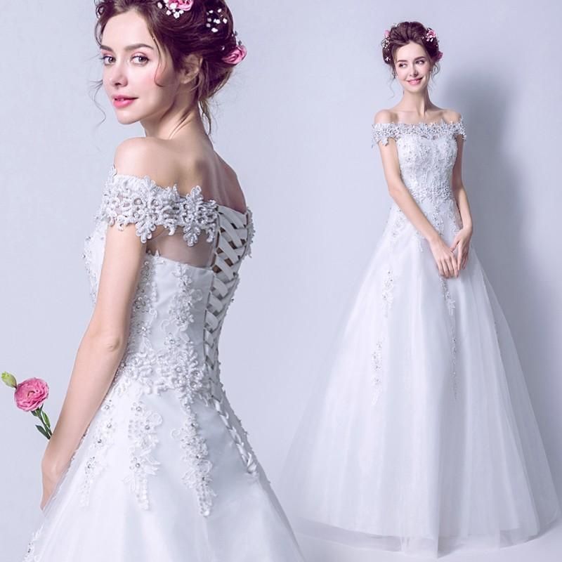 ウエディングドレス 安い Aラインドレス ウェディングドレス 結婚式 花嫁 ウエディングドレス ロングドレス 二次会 ブライダル 披露宴 wedd