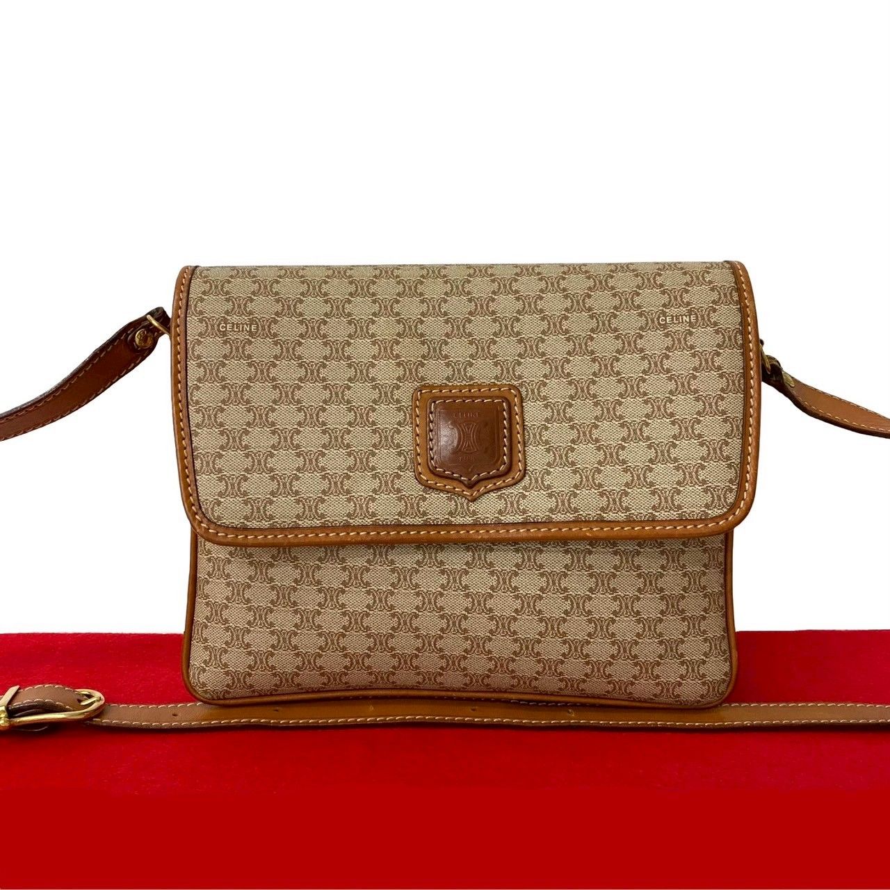 極 美品 CELINE セリーヌ ヴィンテージ マカダム ブラゾン
