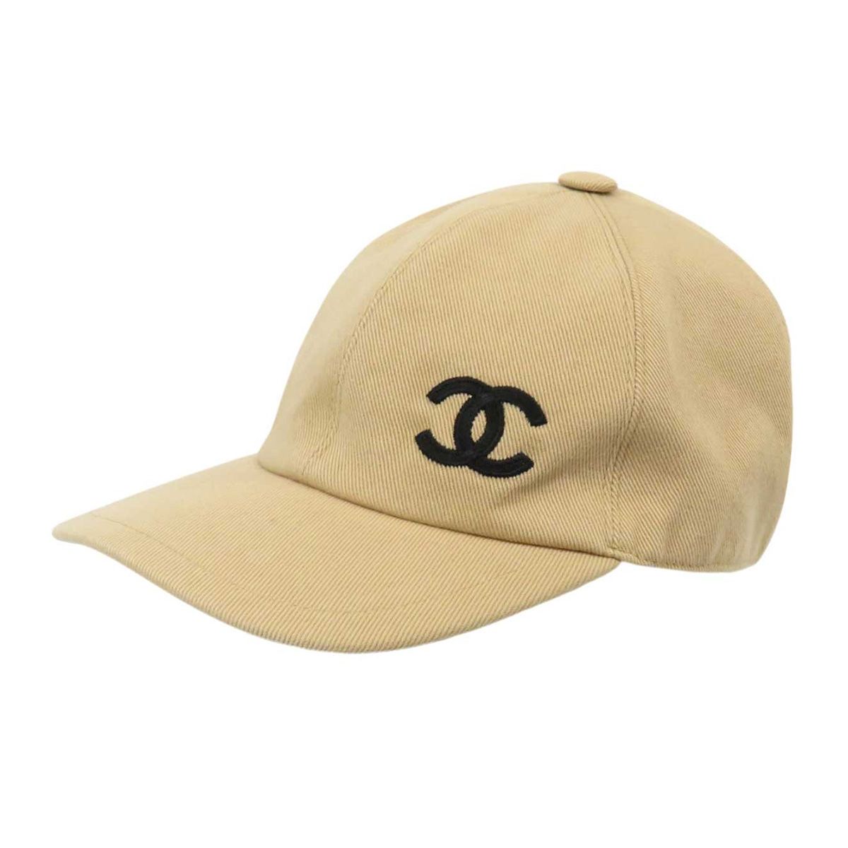 シャネル ココマーク コットン キャップ ユニセックス ベージュ CHANEL アパレル 小物
