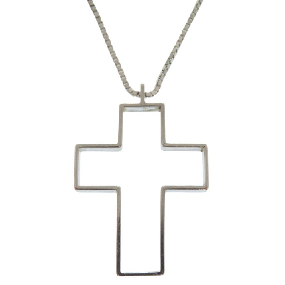 【良品】GUCCI グッチ　シルバー925 オープンクロス ネックレス GUCCI 極 美品 希少品 グッチ オープンクロス シルバー925 ネックレス