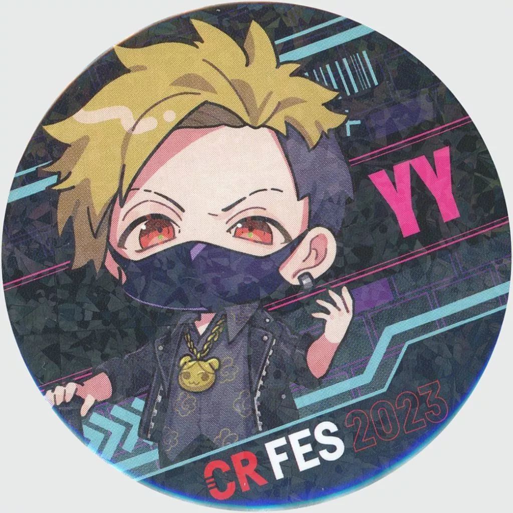 中古】バッジ・ピンズ わいわい(Crazy Raccoon) 缶バッジ(ホロ) 「CR