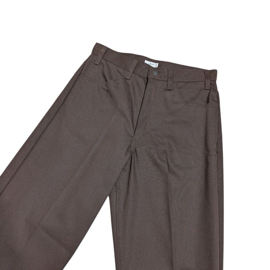 シオタ 綿ポリエステル ツイル 4ポケットパンツ サイズ5 ダークブラウン 美品 CIOTA / シオタ | スビンコットン ポリエステルツイル 4ポケットパンツ
