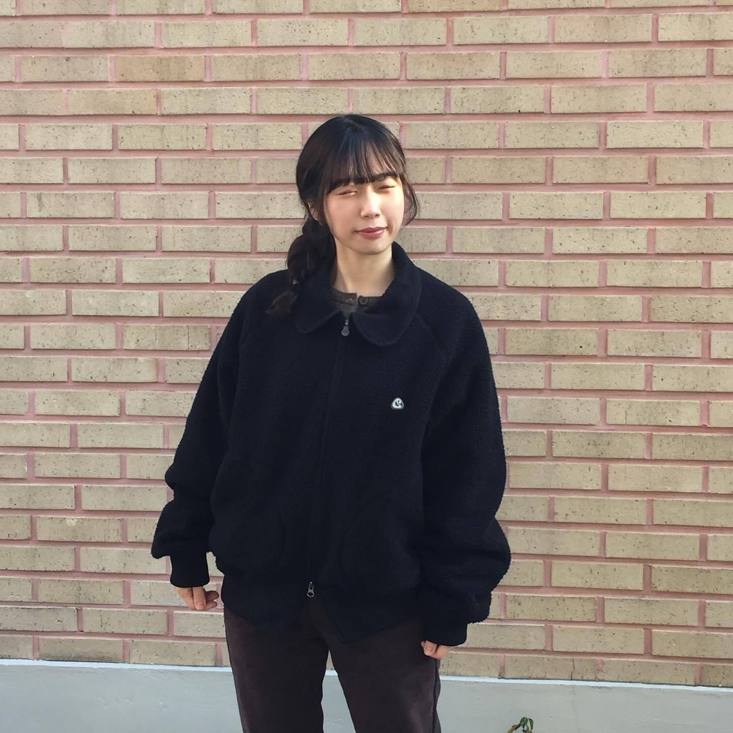 韓国 COYSEIO ROUND COLLAR FLEECE JACKET