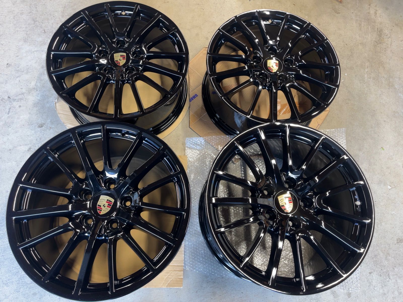 ポルシェ 997 スポーツデザイン 純正品 ブラック 19インチ 4本