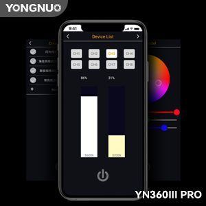 YONGNUO YN360III Pro LED撮影ライト タッチ調整モード 10000Lux 冷暖