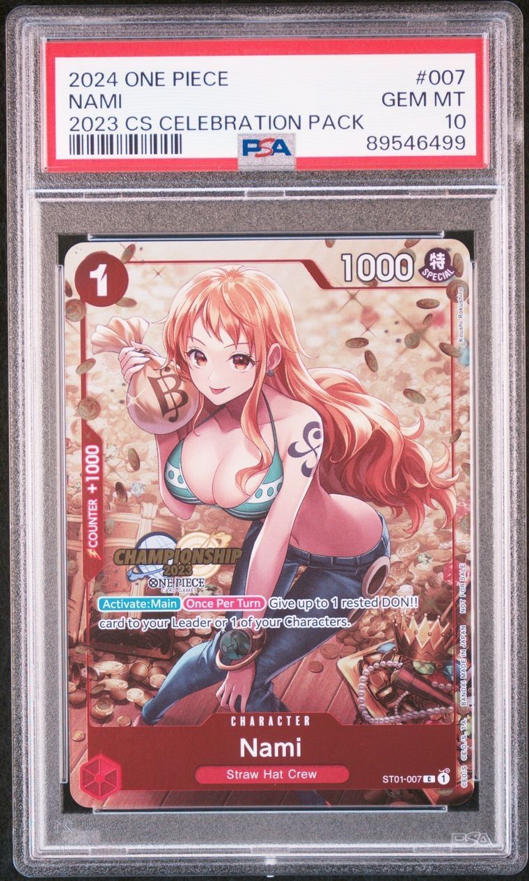 PSA鑑定品　2023　チャンピオンシップ cs 　ナミ　英語  　psa10 PSA 10 Nami Championship 2023 CS Celebration Pack ST01-007