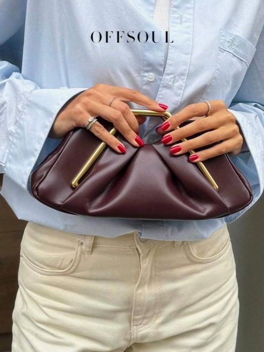 ワインレッド プリーツ クラウドバッグ PUレザー ジオメトリック メタル ハンドバッグ レディースファッション クラッチバッグ デート パーティー イブニングバッグ 披露宴 イブニングウェア ウェディング デート フェスティバル 日常使い バッグ レディース ハンドバッグ アシンメトリーラッフルクラウド