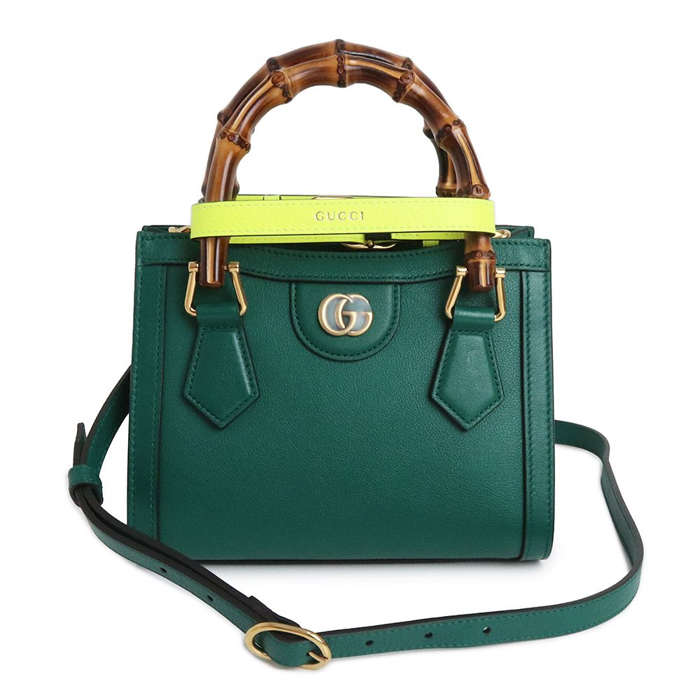 美品 グッチ バンブー 2way レザー ハンドバッグ ショルダーバッグ グッチ レザー バンブー ダイアナ 2way ショルダーバッグ