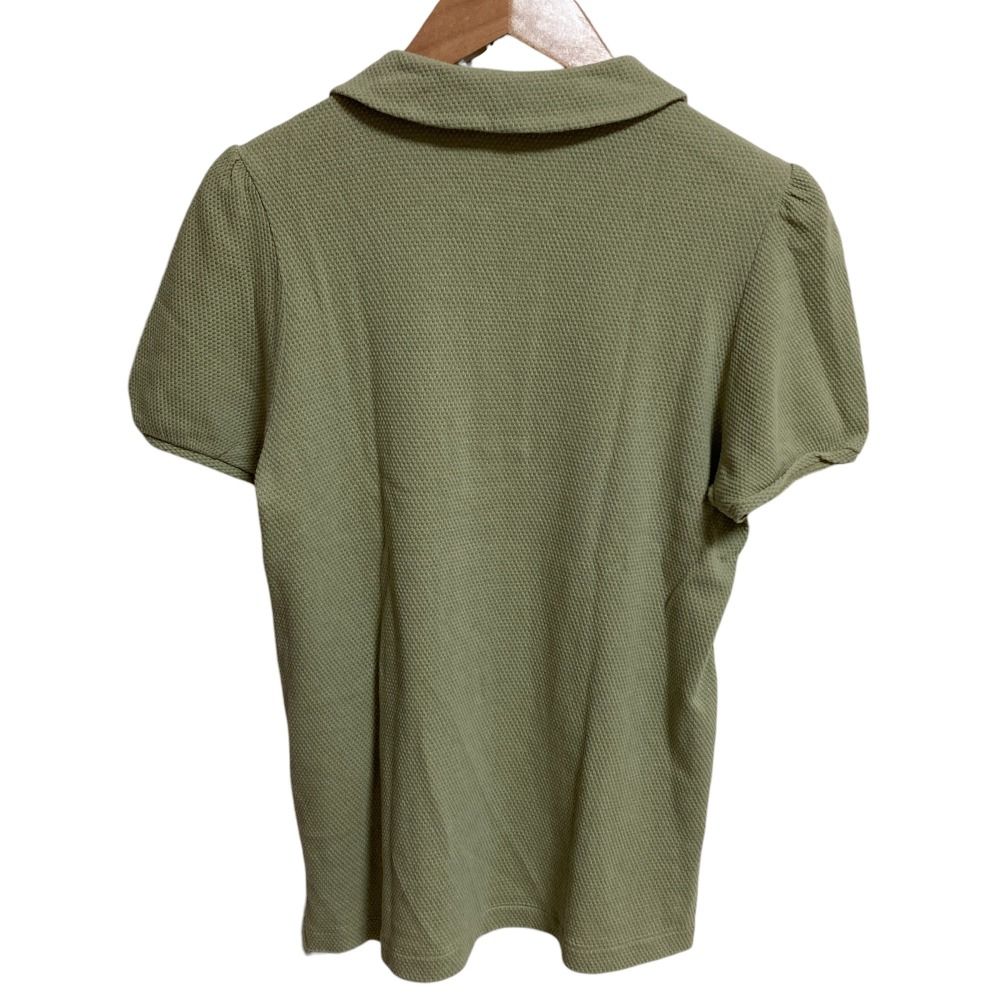 mina perhonen ミナペルホネン marshmallow ポロシャツ サイズ38 カーキ レディース 古着