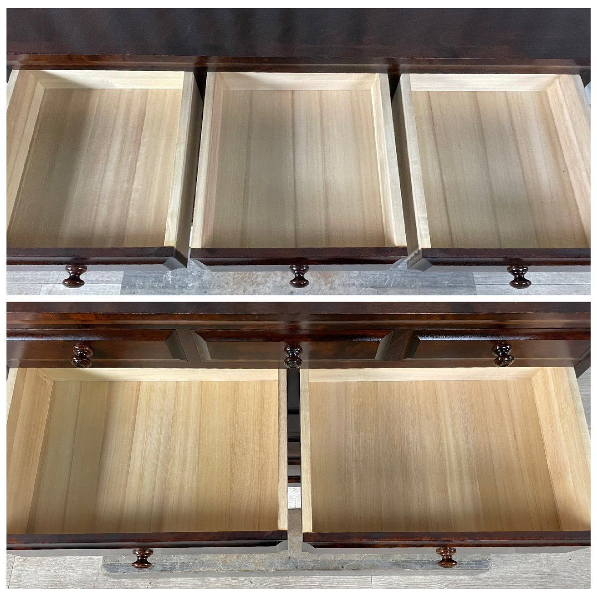 XC17 北海道民芸 家具 樺材 5段 チェスト 整理タンス 収納家具/神奈川  