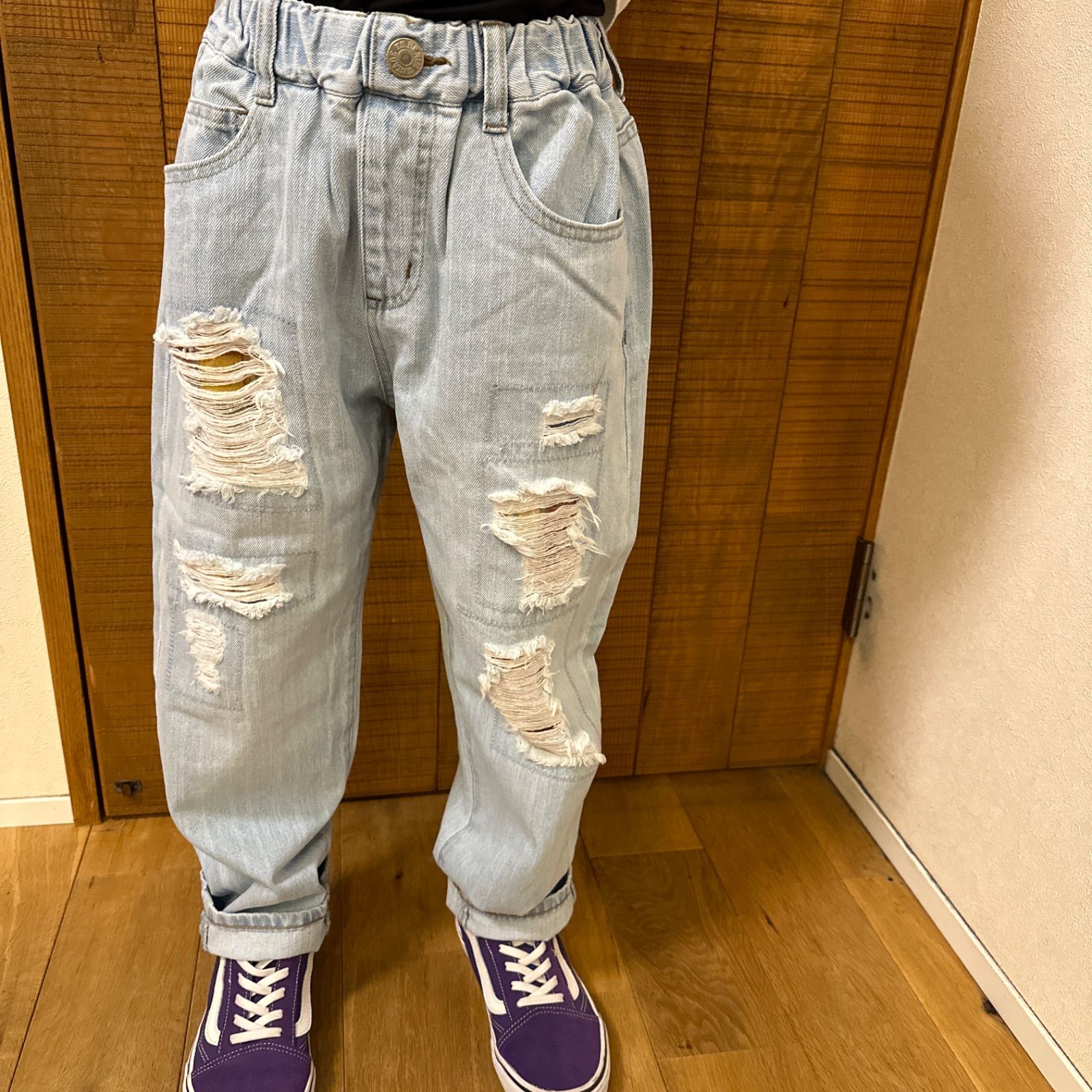 【品質保証，大人気】 新作USED加工デニムパンツ 長ズボン・ロングパンツ