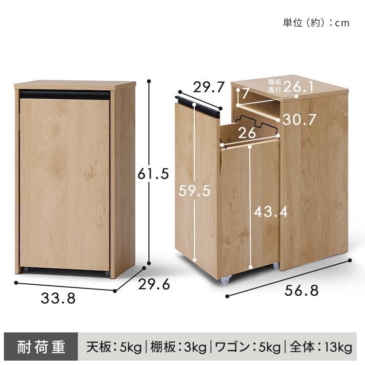 公式】ゴミ箱 おしゃれ 隠せる ダストワゴン 分別 おしゃれ 北欧