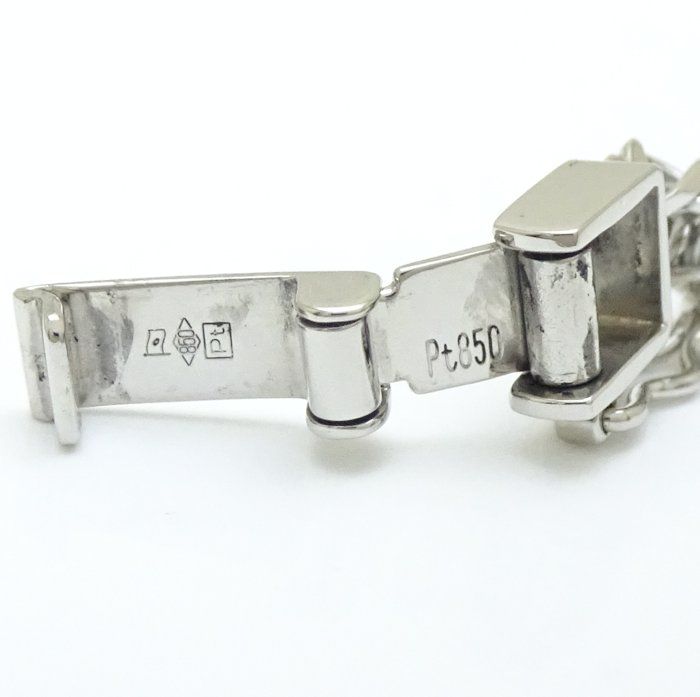 喜平ネックレス Pt850プラチナ 12面 トリプル 45cm 27.2g/76014【中古 
