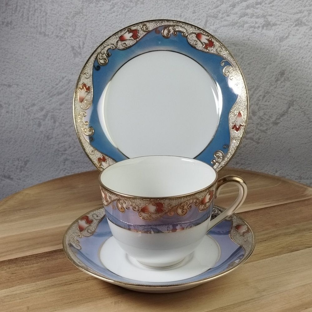 Noritake - オールドノリタケ  金盛　ラスター彩 オールドノリタケ マルキ ブルーラスター彩 金盛 カップ