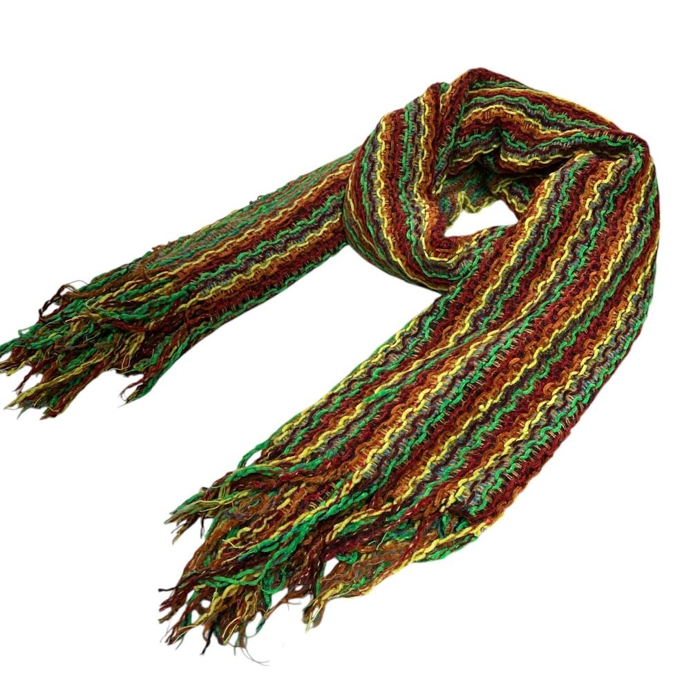 美品 MISSONI ミッソーニ マルチボーダー柄 モヘヤブレンド