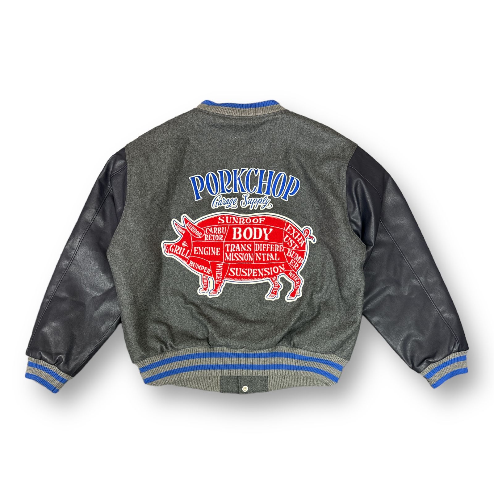 定価59400円 新品 PORKCHOP 23AW MELTON VARSITY JACKET