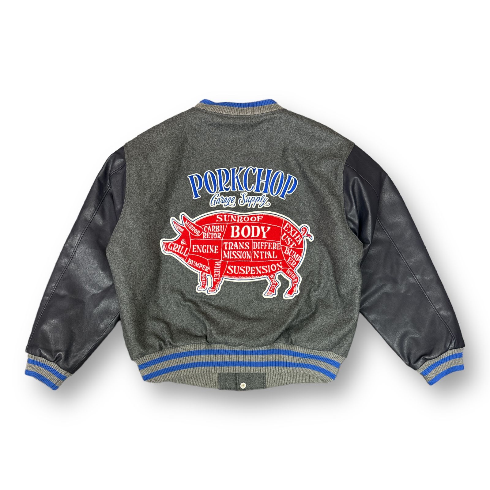 定価59400円 新品 PORKCHOP 23AW MELTON VARSITY JACKET メルトン バー