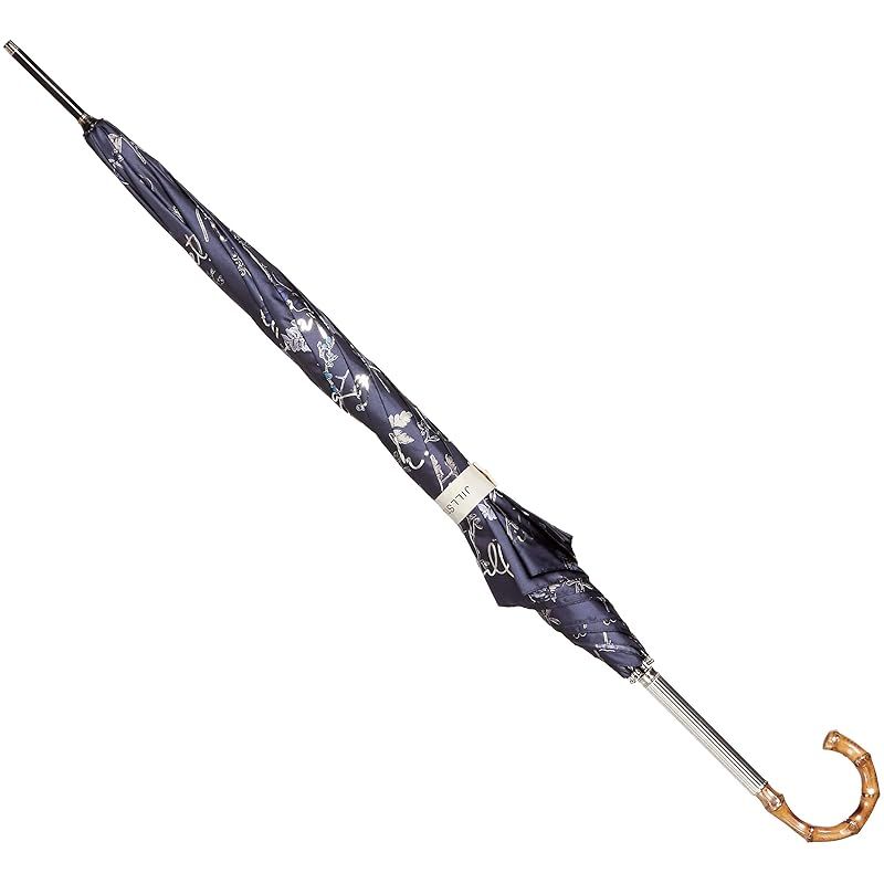 ジルスチュアート AURORA オーロラ JI-11031-31 ボタニカル箔文字プリントサテン長傘 レディース ネイビー 日本 親骨60 サイズ NEXPOTALLINN_EU