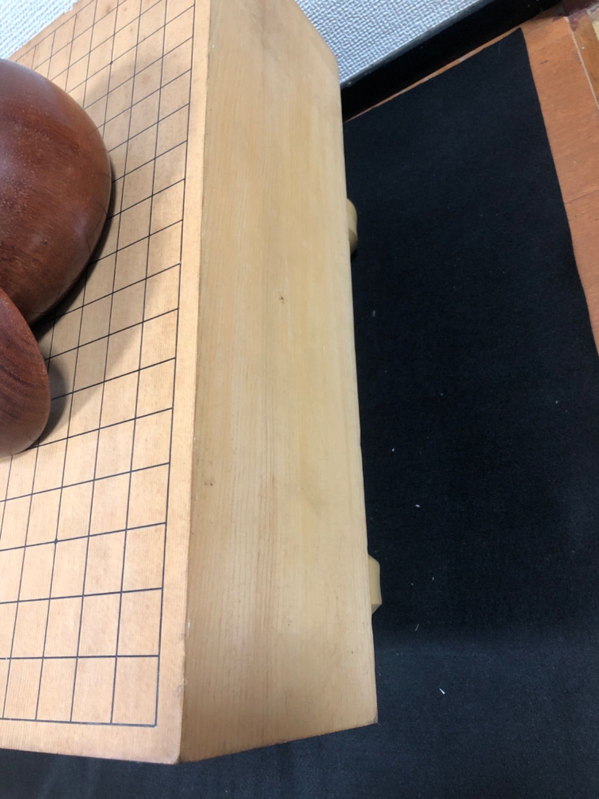 囲碁セット 5寸脚付き碁盤(縦約46×横約 42cm)樹脂製