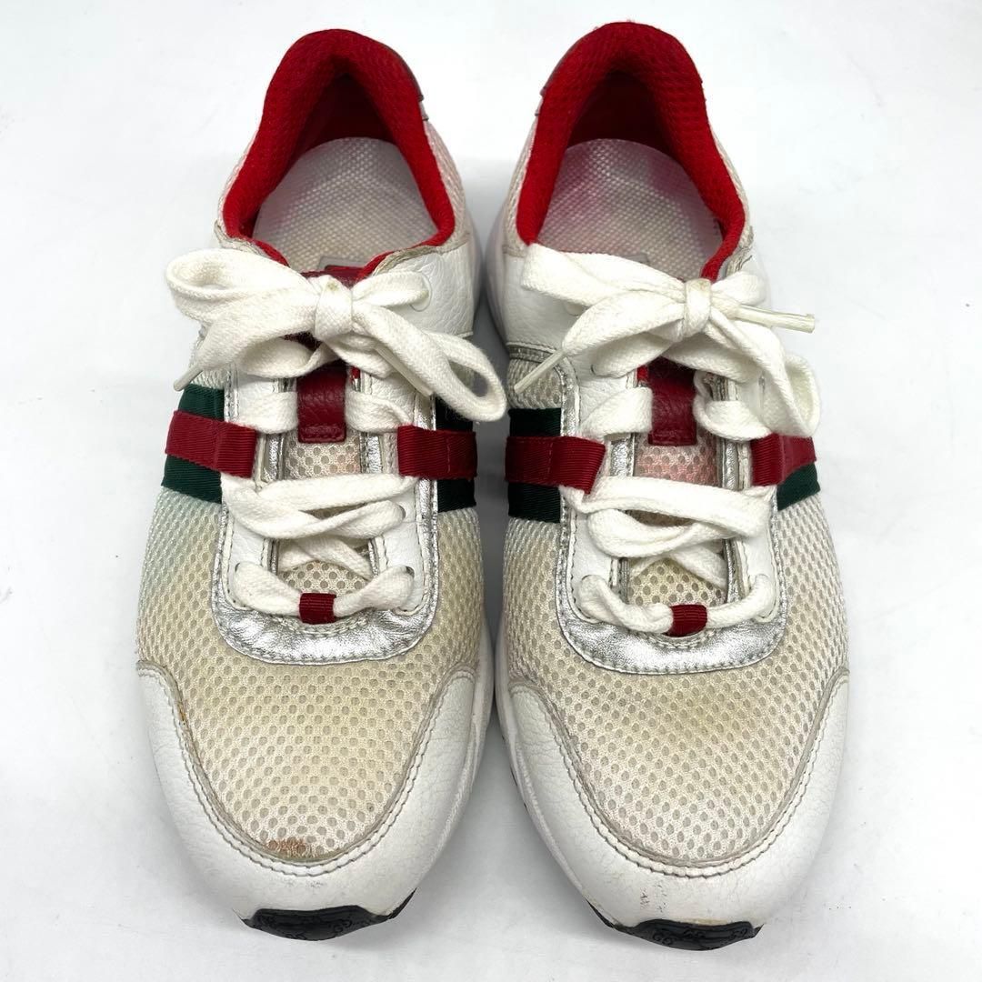 GUCCI ホワイトメッシュスニーカー　GUCCI シェリーライン　シューズ GUCCI ホワイトメッシュスニーカー GUCCI シェリーライン シューズ