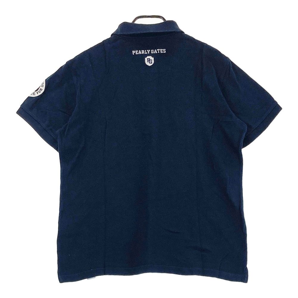 パーリーゲイツ　ポロシャツ　ペア　ネイビー PEARLY GATES パーリーゲイツ 半袖ポロシャツ ネイビー×白 30
