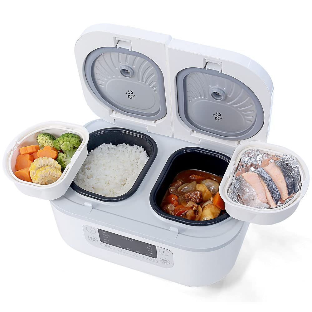 一体型 多機能炊飯器 ホームダブルインナー 炊き込み 3.5合×2
