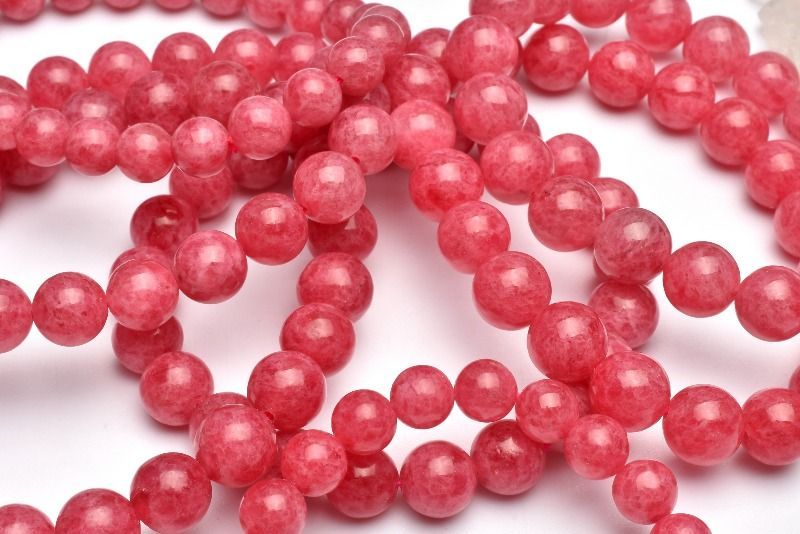 濃色ピンク ロードナイト(薔薇輝石) 7.5mm ブレスレット 1個売り