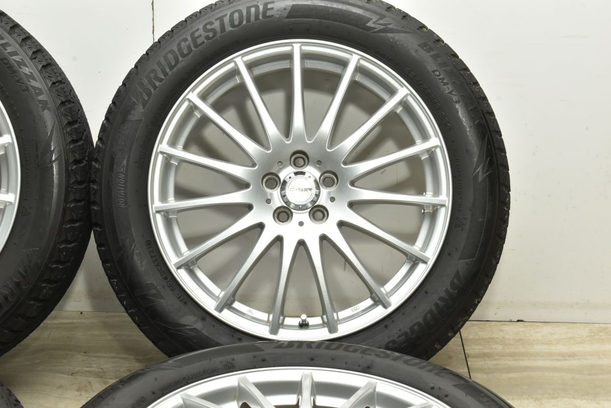 程度良好品 クロススピード CYBER 18in 7.5J 50 PCD100 ブリヂストン ブリザック DM-V3 225 55R18 フォレスター XV 交換用に 可 FFCRYSTALESIA_COM