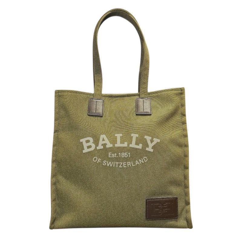 バリー BALLY トートバッグ カーキ キャンバス メンズ トートバッグ