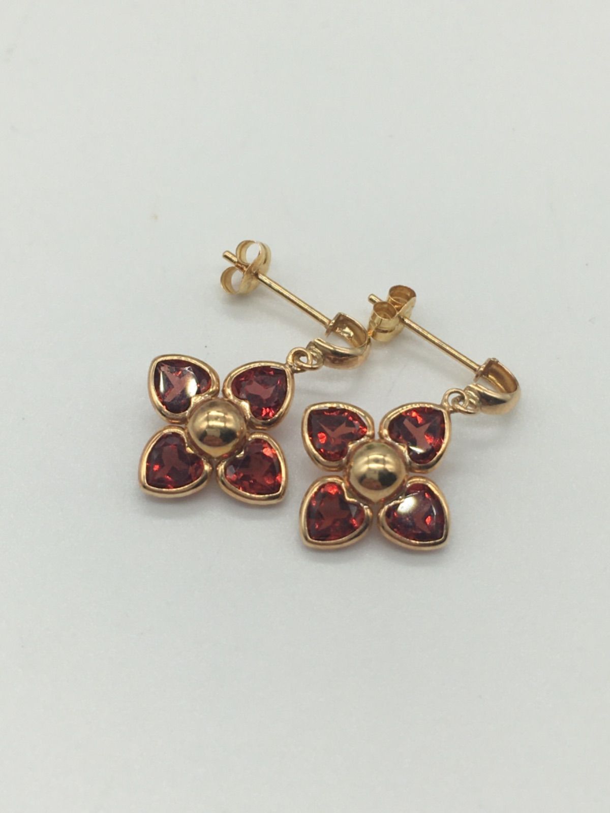 ローズカット ダイヤモンド ピアス K18 K10対応 片耳 シンプル