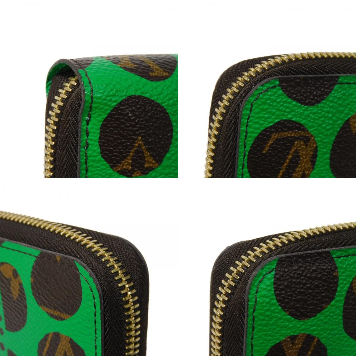 Louis vuitton　ルイヴィトン　草間彌生　グリーン　ジッピーウォレット LOUIS VUITTON ルイ・ヴィトン ジッピーウォレット クサマヤヨイ