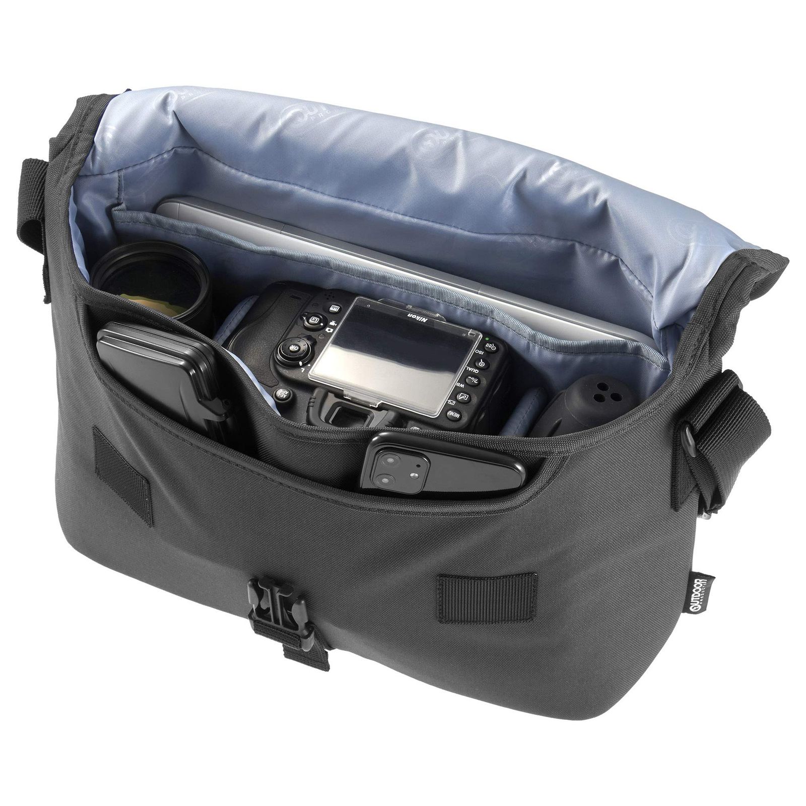 OUTDOOR PRODUCTS アウトドアプロダクツ カメラバッグ カメラショルダーバッグ05 小型一眼レフ用カメラ用 ブラック 2ODCSB05BK MERCADOAVALIA_COM_BR