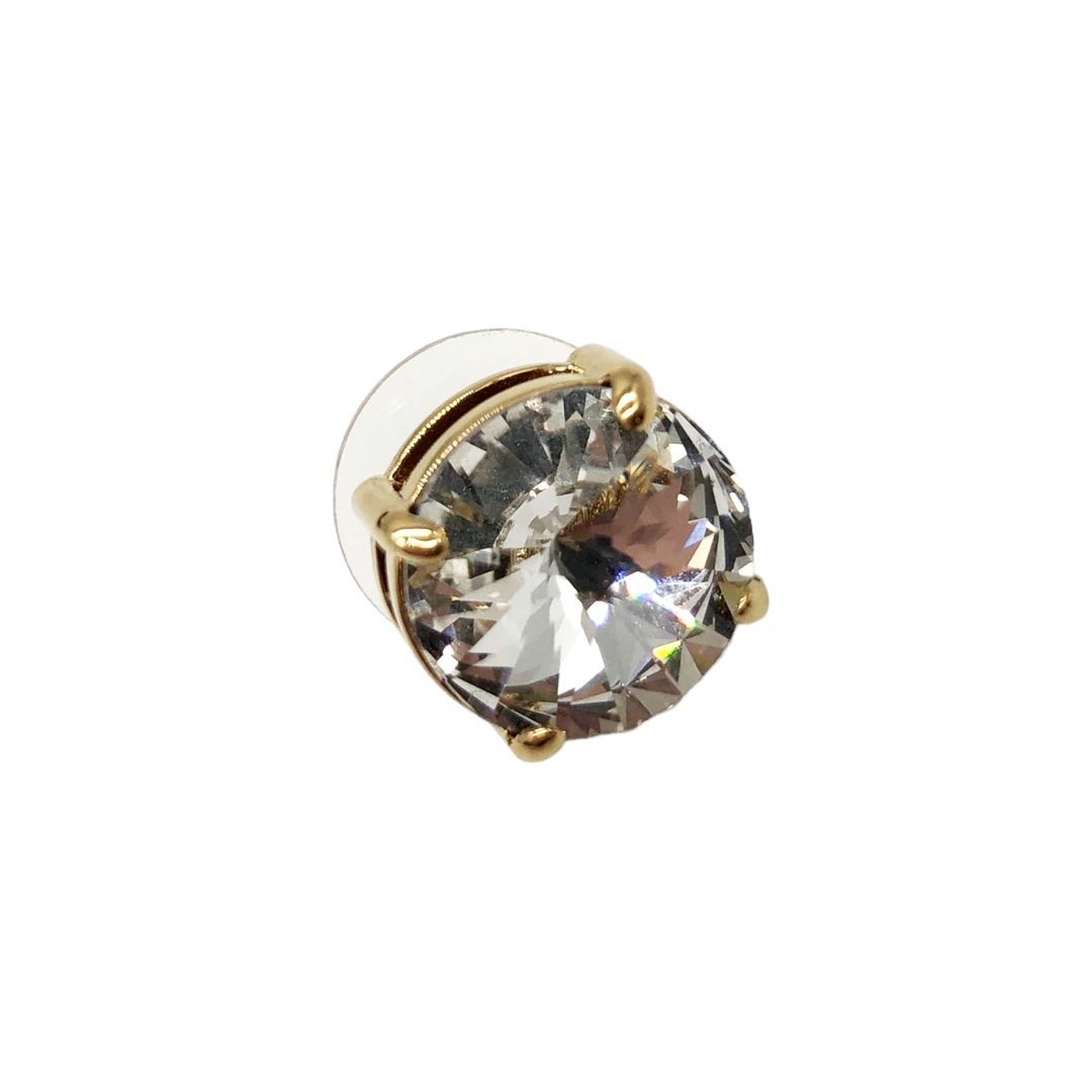 ♪06173 MIU MIU クリスタル ロゴ ピアス 5J0760 - メルカリ
