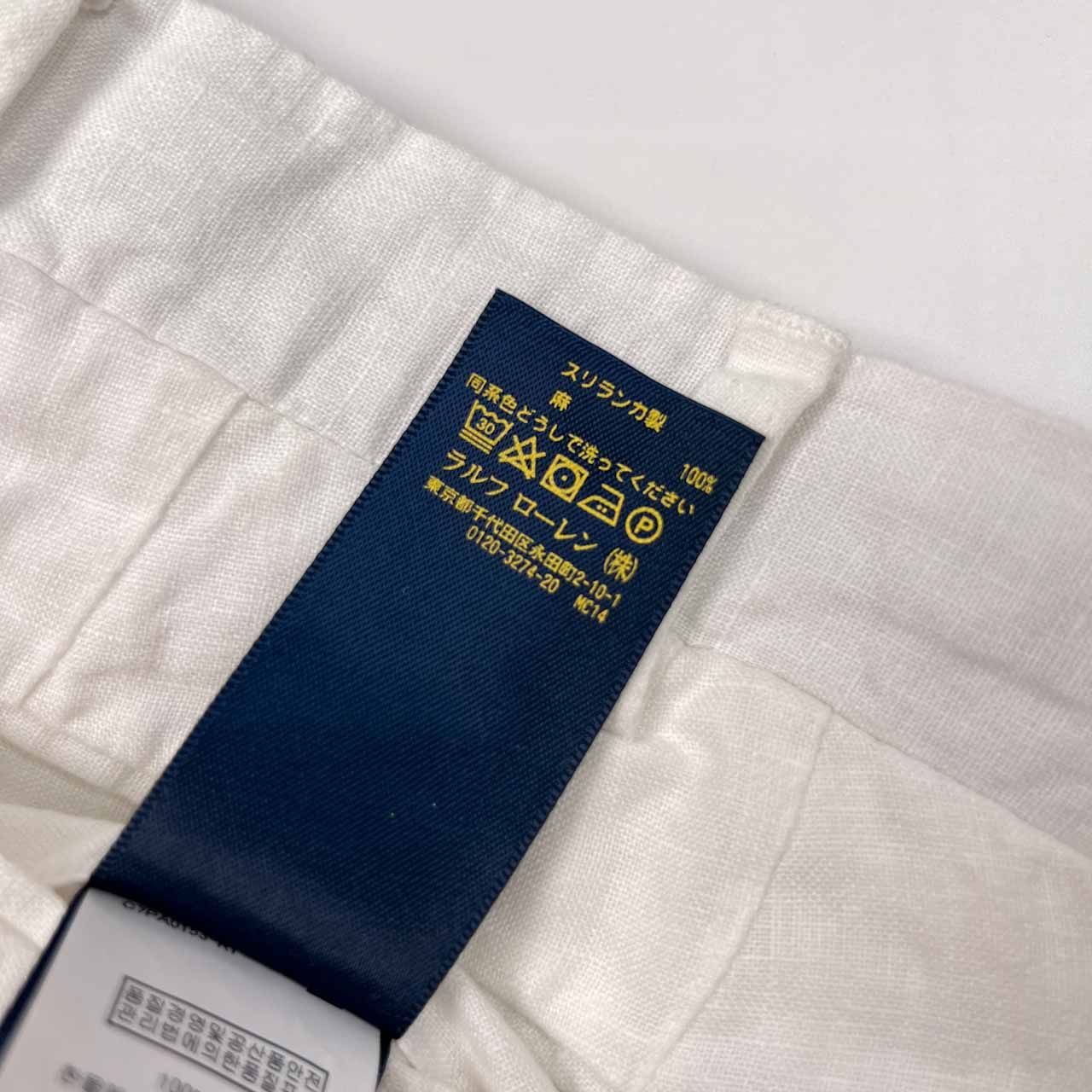 Polo Ralph Lauren ショートパンツ 170/76A QRコード 麻100% POLO RALPH LAUREN ポロ ラルフローレン リネン ショート