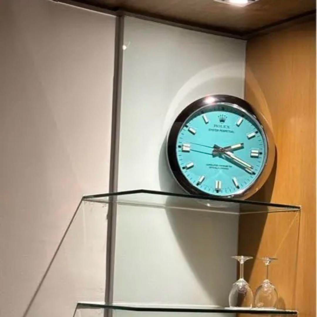 Rolex 壁掛け時計　海外販促品　ティファニーブルー ロレックス Rolex 壁掛け時計 ティファニーブルー - メルカリ