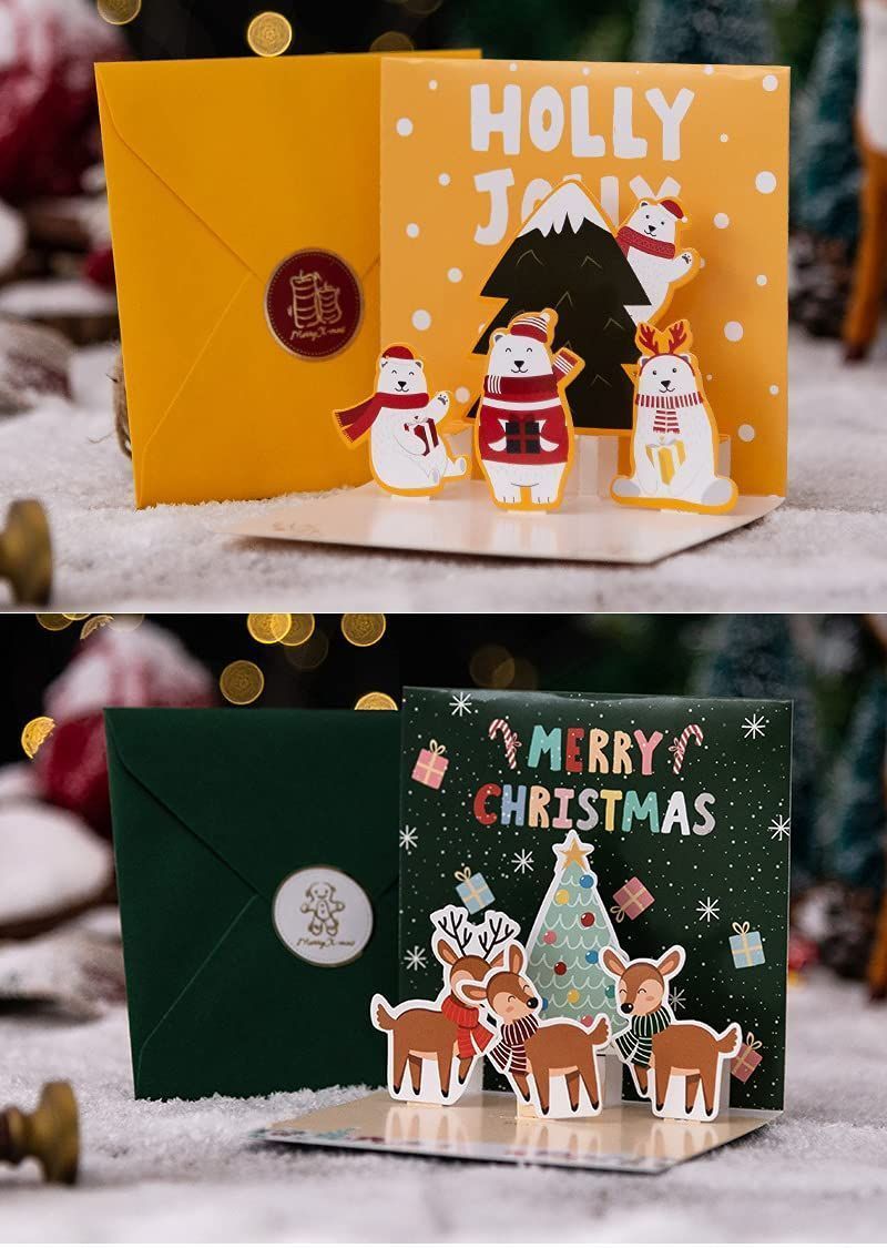 珍しい 新品 未使用 立体 クリスマスカード 3d 6枚入り グリーティングカード 封筒とシールが含ま オフィス用品一般 Www Daijoubunamono Jp Www Daijoubunamono Jp