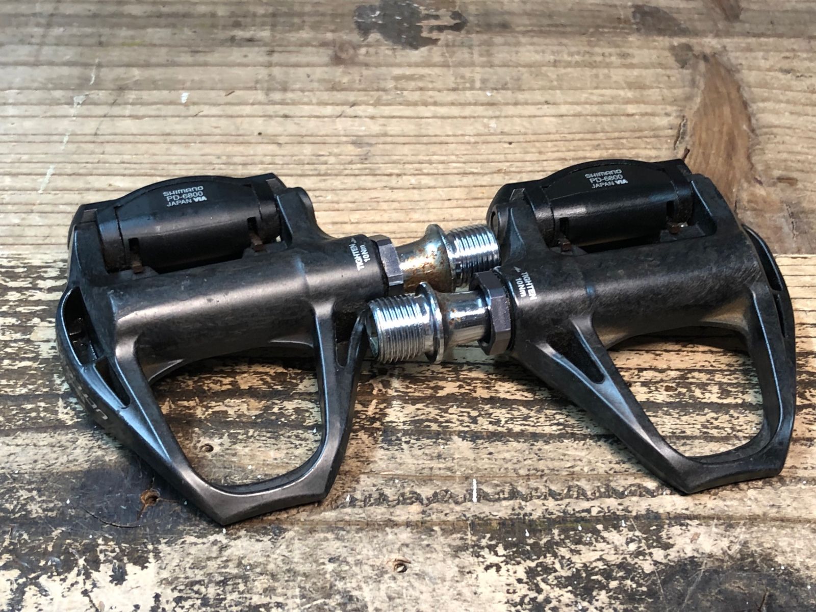 SHIMANO - 最終値下 アルテグラ SPD-SL ペダル PD-6800 中古 ULTEGRA SPD-SLペダルをアルテグラヘ！「SHIMANO ULTEGRA PD-6800」購入