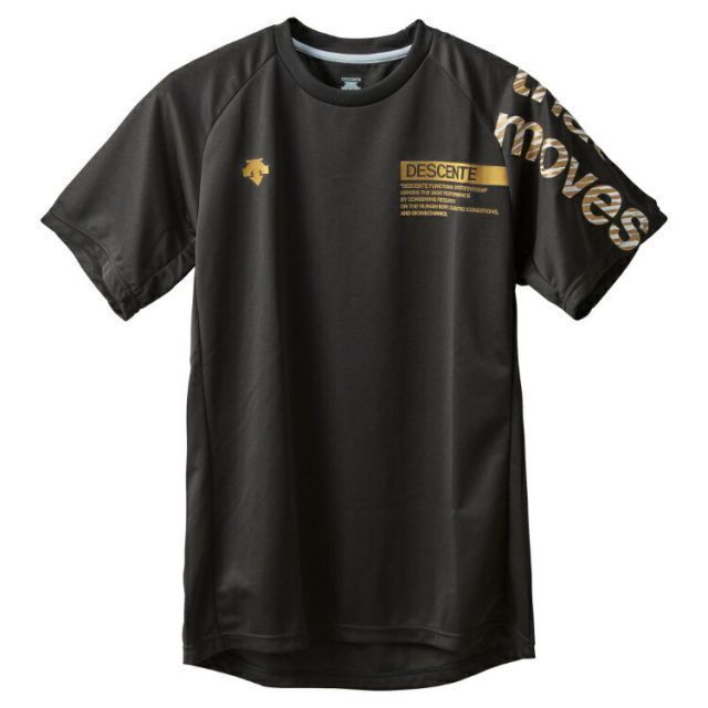 DESCENTE デサント 半袖バレーボールシャツ ブラック Mサイズ DVUVJA50 BK | スポーツ スポーツウェア ウエア 服 衣類 機能性 トップス 半袖 ショートスリーブ 素材 ブランド 吸汗速乾 ウェア ポリ