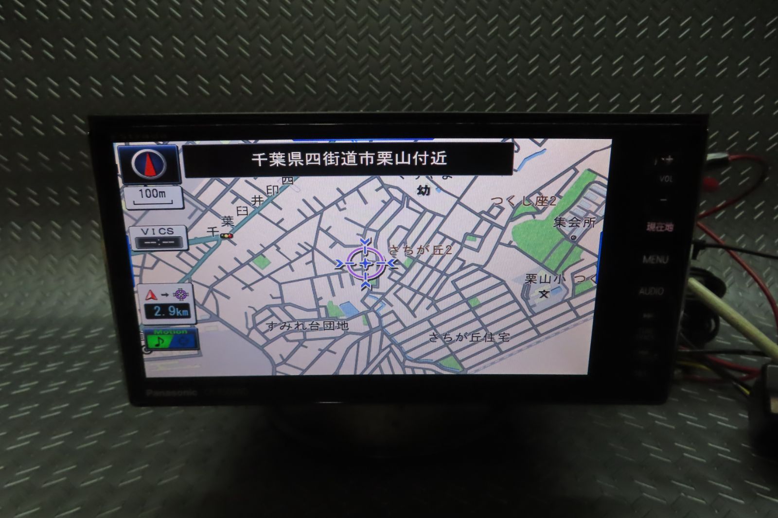 完動品保証付 W6293|パナソニック メモリーナビ CN-R500WD TV地デジフルセグ内蔵 TV視聴OK ロック解除済