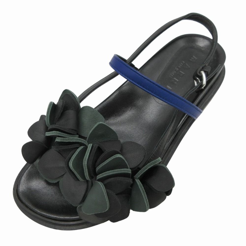 シャネル カメリア装飾 ココマーク ツイード レース フラットシューズ