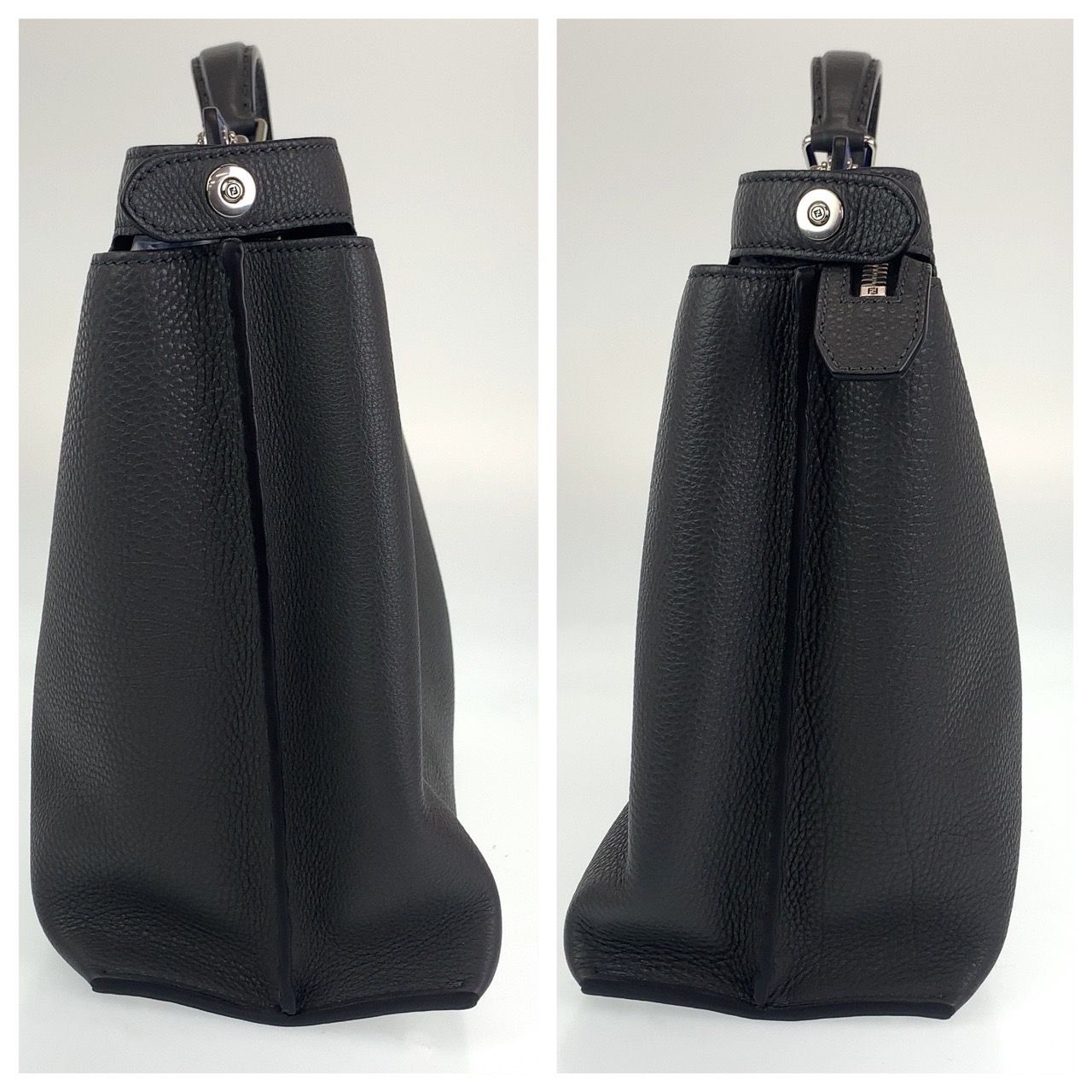 美品 FENDI フェンディ ピーカブー アイコニック セレリア グレー