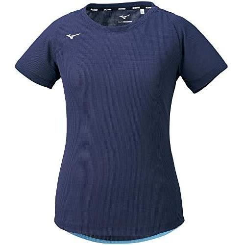 ミズノ(MIZUNO) ドライエアロフローTシャツ 半袖 高通気 吸汗速乾 32MA1325 レディース ネイビー XLサイズ
