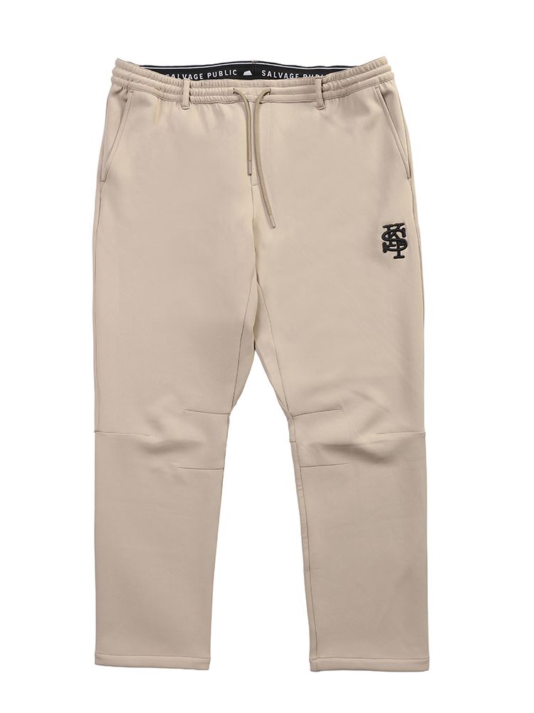 SALVAGE PUBLIC Kolepa サルベージ パブリックコレパ GOLF ロゴ刺繍 ダブルニット パンツ L-LL