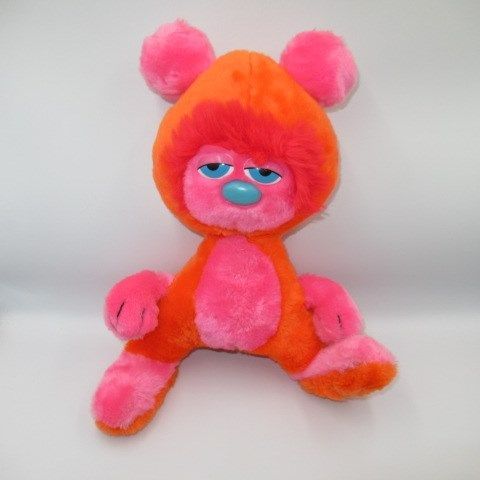 1982年80'sPLANET ANIMALSプラネットアニマルズALIENエイリアン人形フィギュアぬいぐるみビンテージピンク×オレンジくまベア
