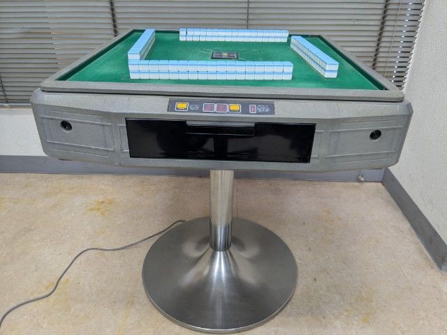 全自動麻雀卓 折りたたみ 麻雀卓 ガラス製脚 28mm ゴールド 2123