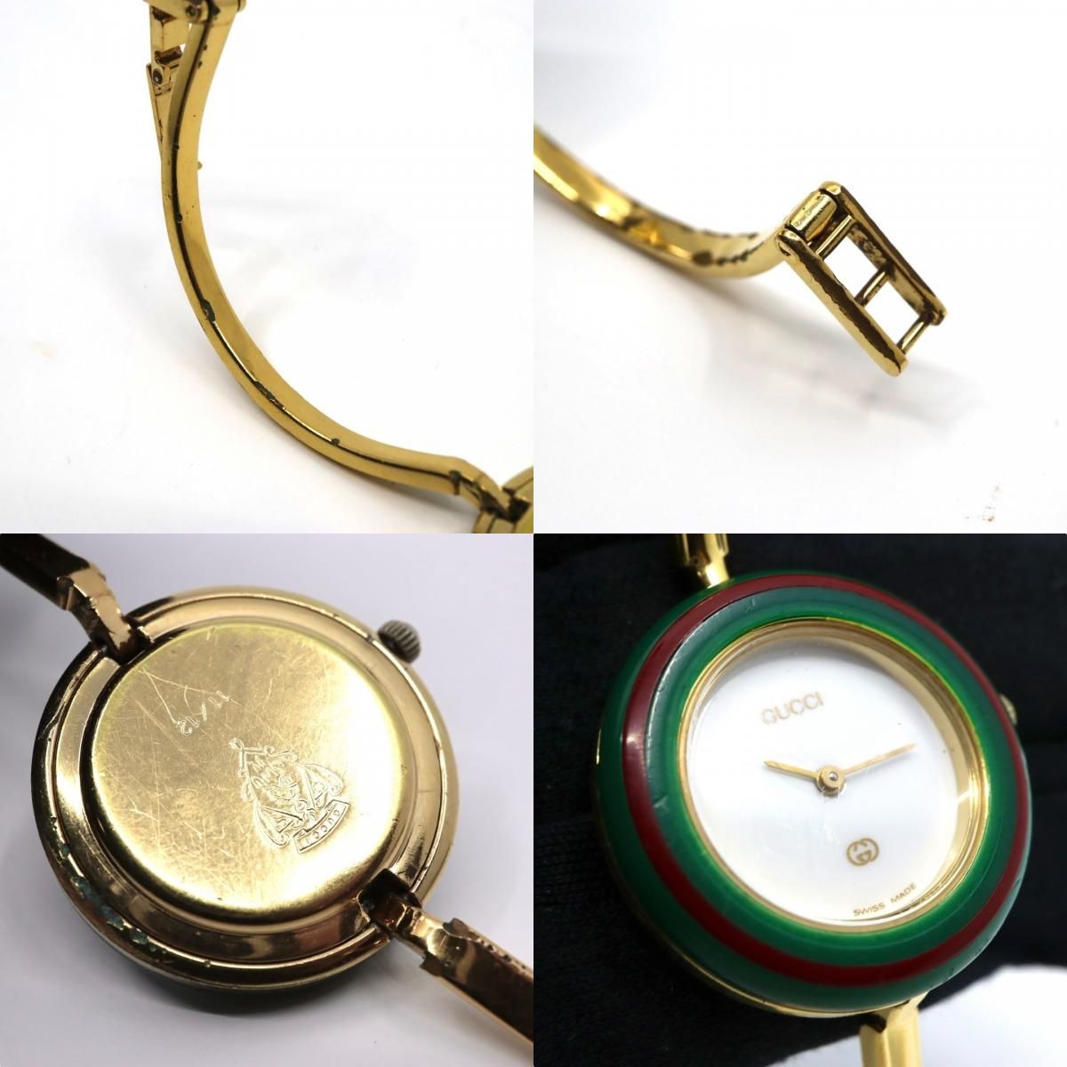 美品/電池交換済】グッチ GUCCI チェンジベゼル 11/12 腕時計
