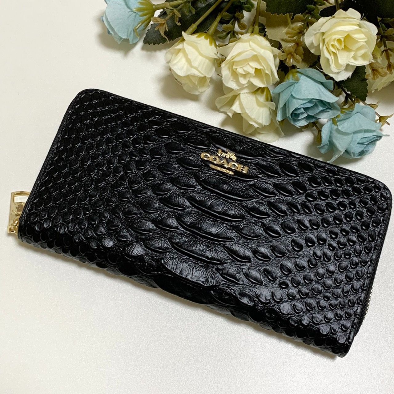 新品・国内在庫】COACH エンボスドスネークレザー 長財布 F53659 ...