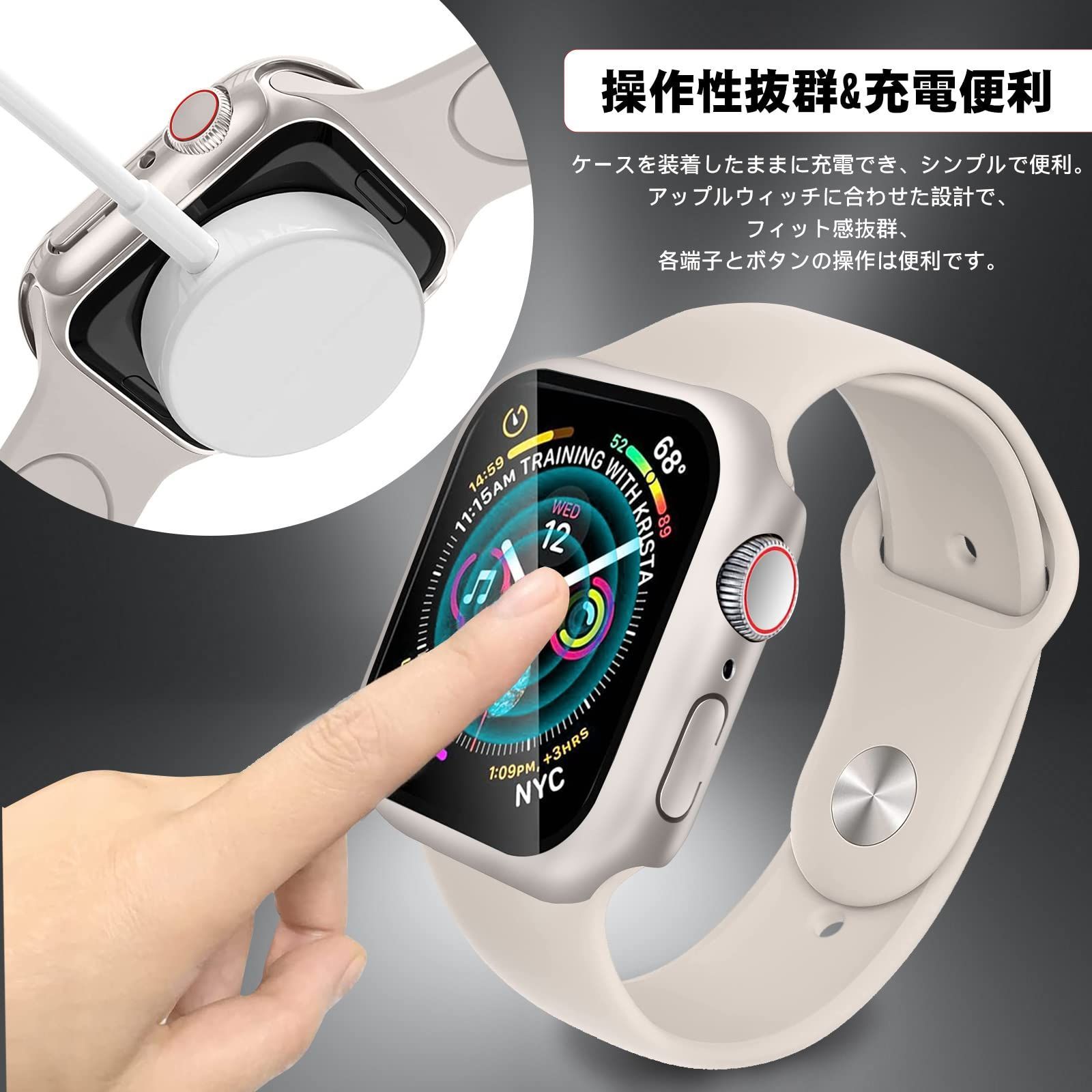 CAERMA Apple Watch用 ケース iWatch Series 9/SE2/SE/8/7/6/5/4 40mm