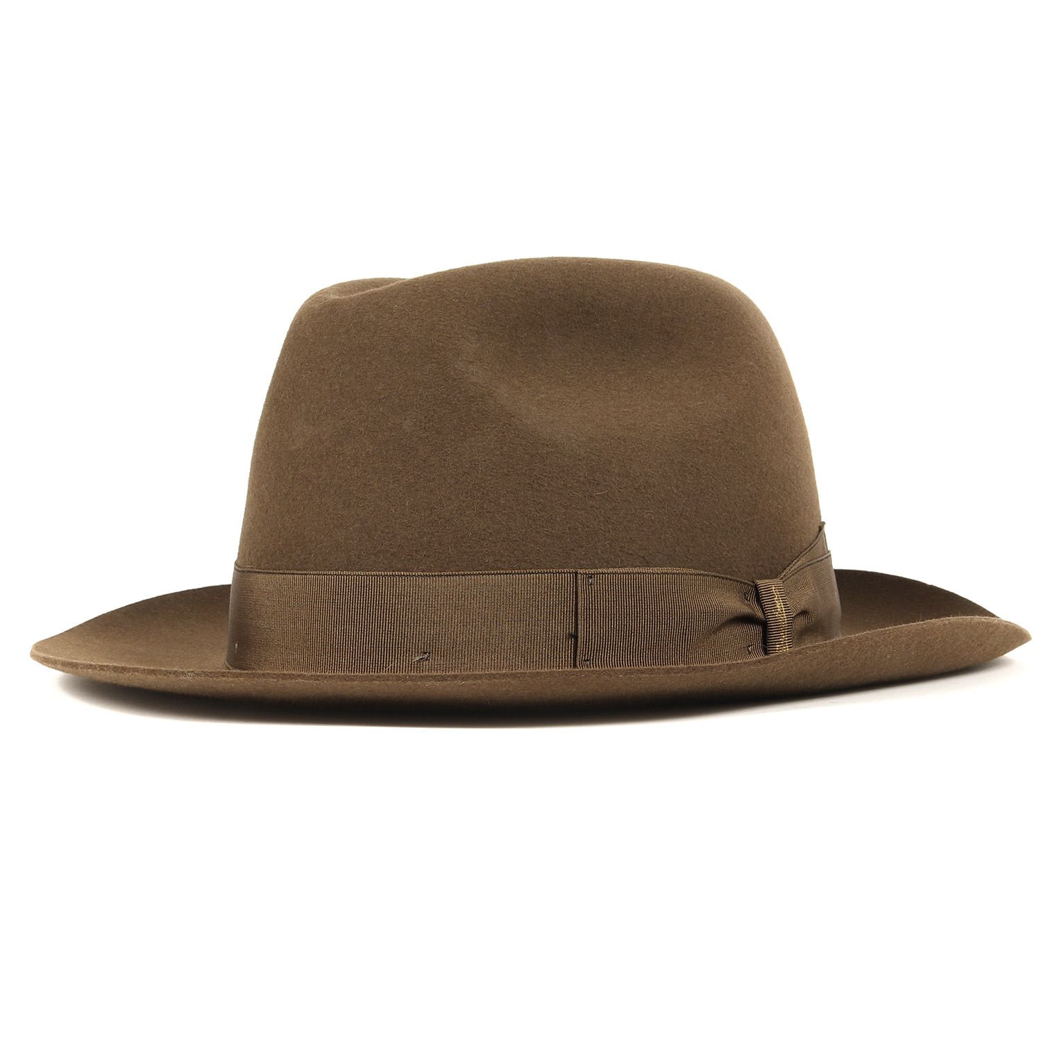 Borsalino FEDORA ラビットファー ハット ブラウン 1/8 ファッション Borsalino FEDORA ラビットファー ハット ブラウン