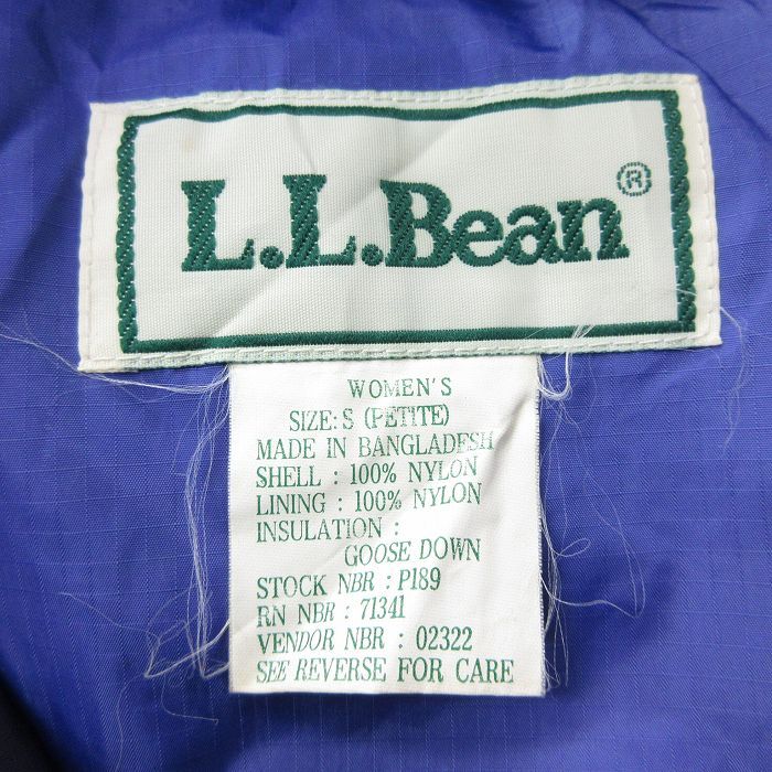 古着 エルエルビーン LLBEAN 長袖 ダウン ジャケット レディース